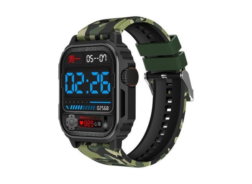 Relógio Smartwatch Blulory SV Watch - Camuflado / Preto com 2 pulseira