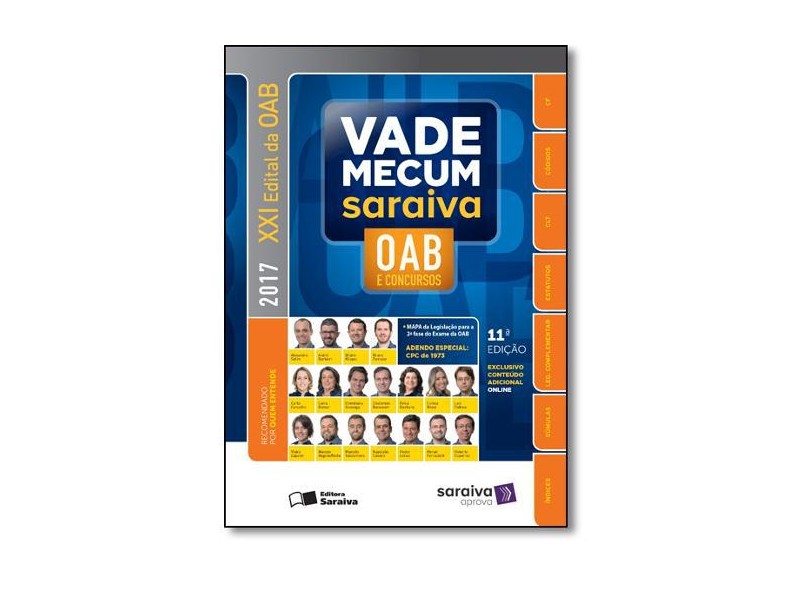 Vade Mecum Saraiva - OAB e Concursos - 11ª Ed. 2016 - Editora Saraiva; - 9788547211813