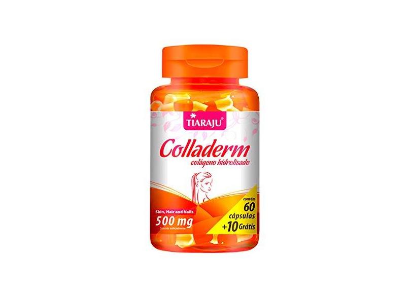 Colágeno Hidrolisado Colladerm Tiaraju 60+10 Cápsulas De 500mg com o ...
