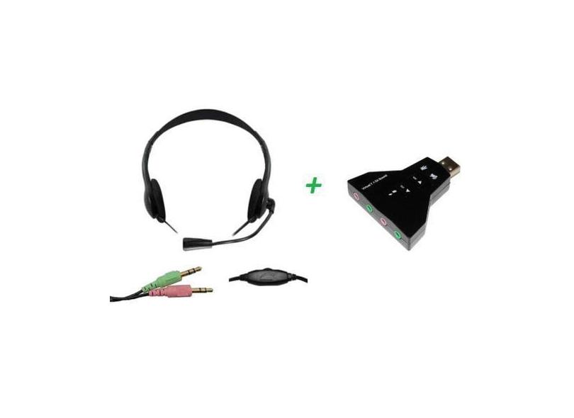 Kit Para Computador Notebook Pc E Outros Fone Com Microfone Plug 2Xp2