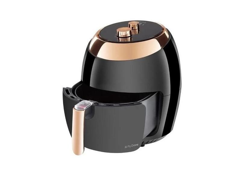 Fritadeira Philco Chrome 6,5 Litros Preta Com Timer - 127v Chrome
