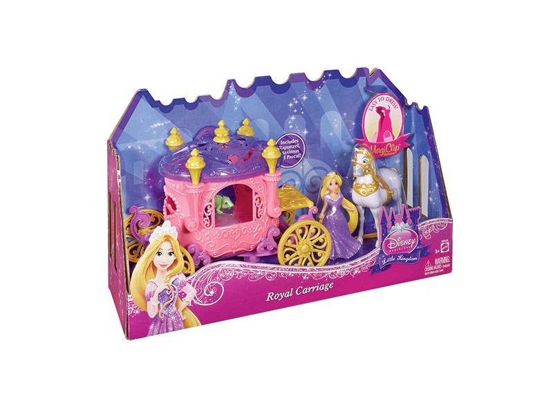 Boneca Princesas Disney Mini Carruagem Rapunzel Mattel