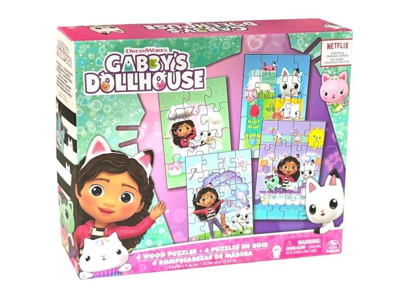 Quebra Cabeça Progressivo Em madeira GABBY'S dollhouse Grow em Promoção ...