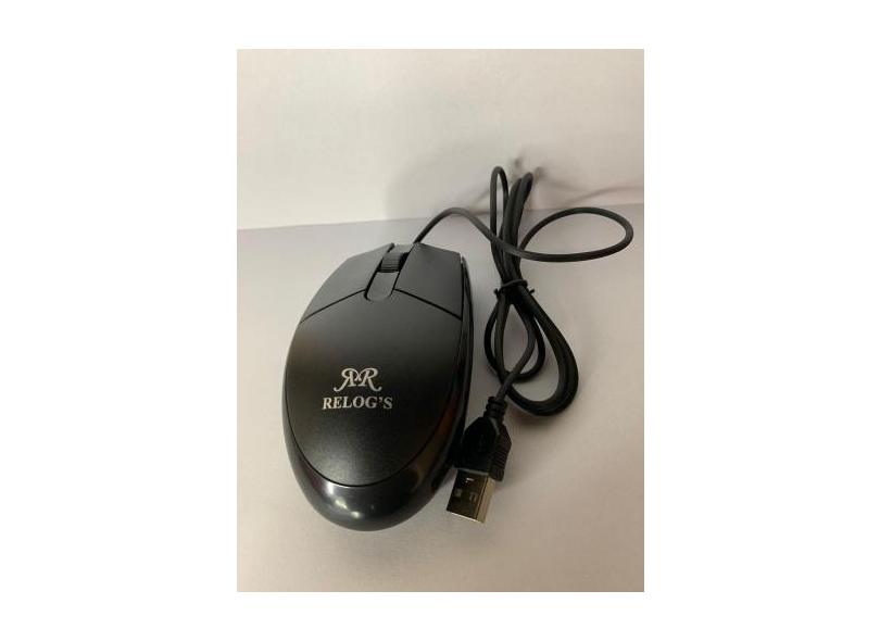 Mouse Óptico USB 3 Botões Relog's SHA-05 Preto