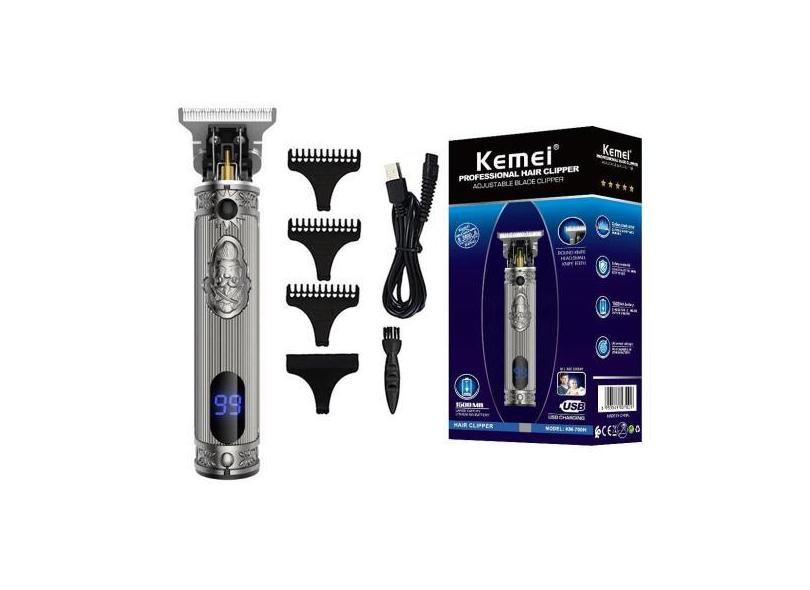 Barbeador Aparador Trimmer Kemei Km-700H Prata 110V/220V - Km700h