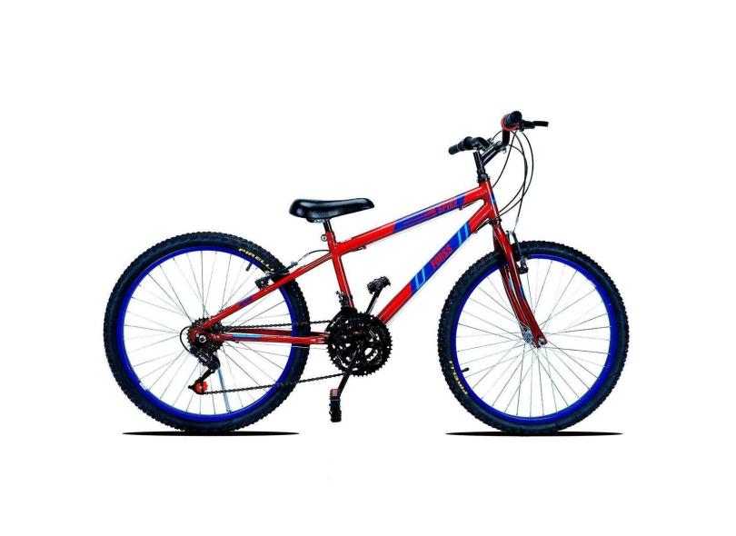 Bicicleta Aro 24 Urbana Forss Spike 18 Marchas Vermelha-Masculino