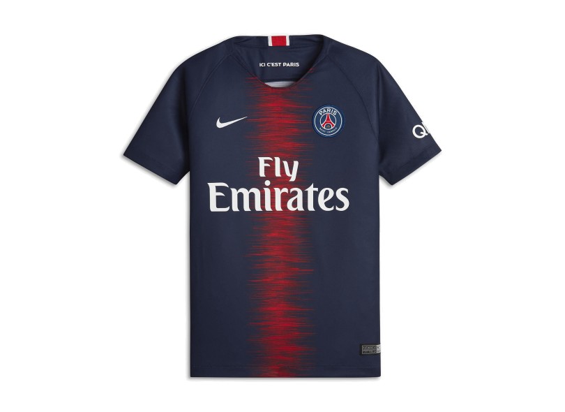 Camisa Torcedor Infantil PSG I 2018/19 sem Número Nike