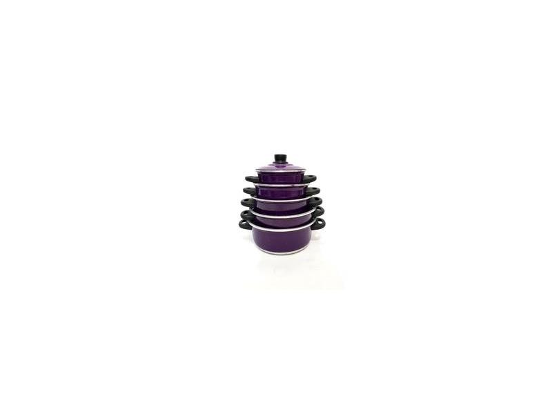 Conjunto de Panelas de Alumínio 5 pçs Roxo