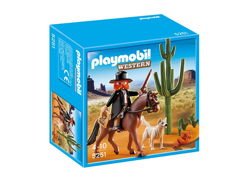 Boneco Xerife com Cavalo Playmobil 5251 - Sunny