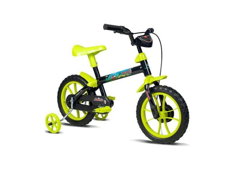 Bicicleta Infantil Paty Preto e Verde - Aro 12 - Nathor - VERDEN BIKE