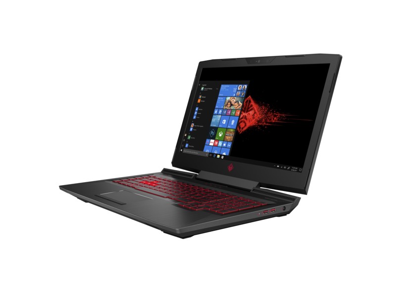 Notebook HP Omen 17 Intel Core i7 7700HQ 7ª Geração 16 GB de RAM 1024 GB Híbrido 250.0 GB 17.3 " Radeon RX 580 Windows 10 Omen
