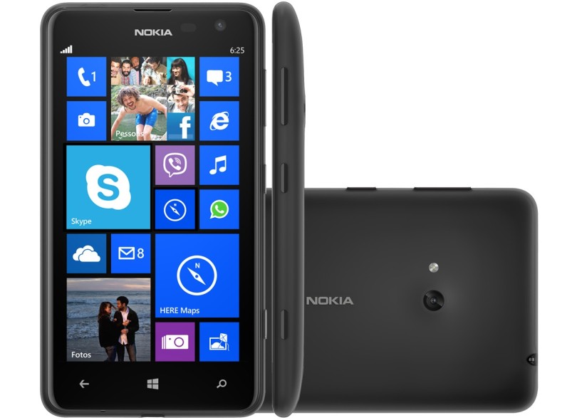 Smartphone Nokia Lumia 625 Câmera 5,0 MP 8GB Windows Phone 8 Wi-Fi 4G 3G