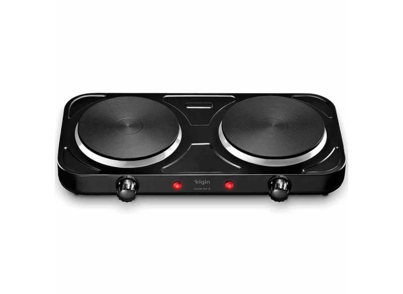 Fogão elétrico de mesa 2 pratos 2.000 watts - Cook For Two - Elgin