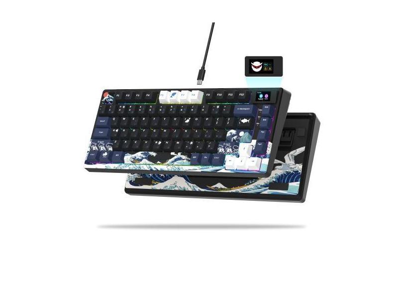 Teclado XVX/Womier S-K80 75% com tela OLED colorida RGB