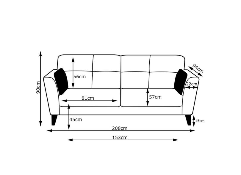 Conjunto 2 e 3 lugares Couro Laos Gran Belo