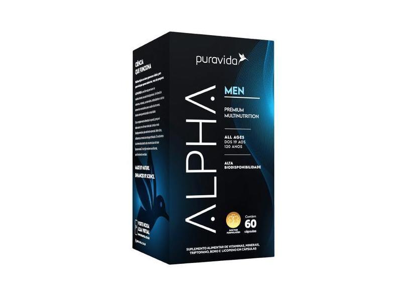 Alpha Men 60 Cápsulas Multivitamínico Homens Puravida em Promoção é no ...