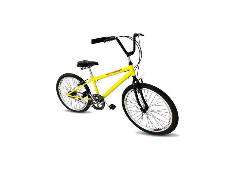 Bicicleta Aro 24 Masculino Tpo Bmx Sem Marchas C/Aero Amrelo - Maria C