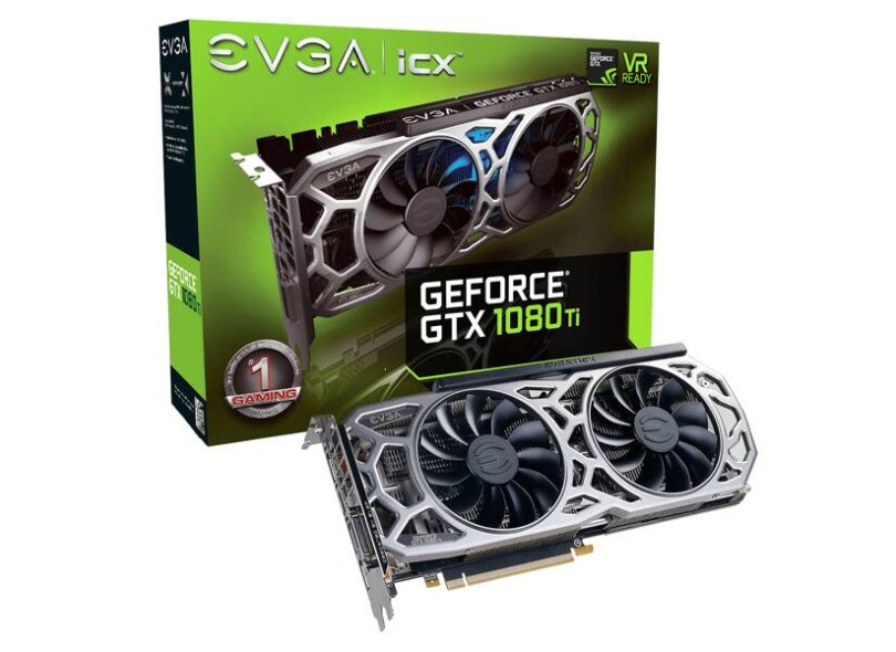 Placa de Video NVIDIA GeForce GTX 1080 Ti 11 GB GDDR5X 352 Bits EVGA 11G-P4-6593-KR