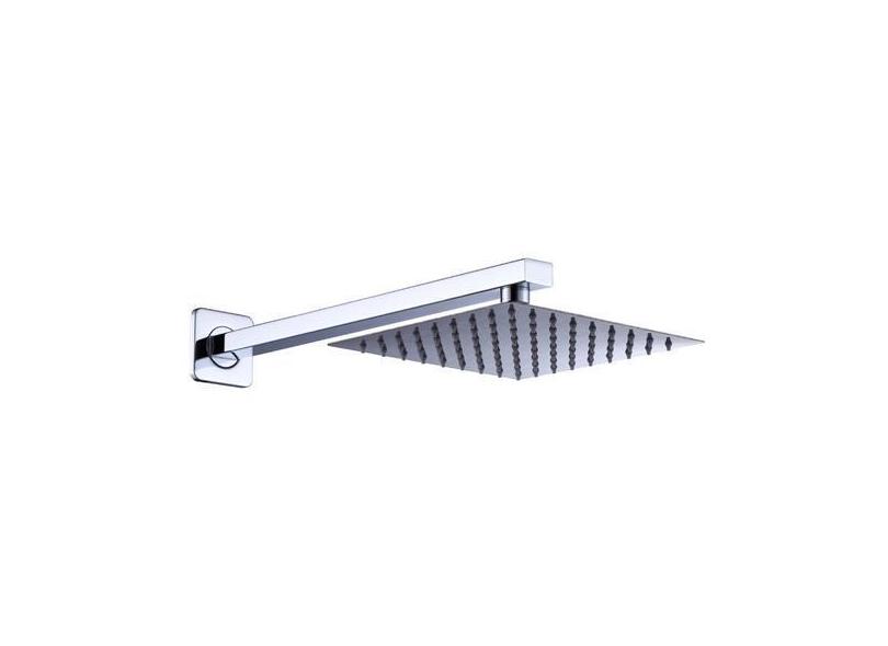 Ducha Chuveiro Slim Prizi Quadrado 20x20cm Inox 304 com Braço