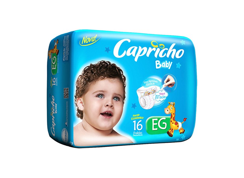 Fralda Capricho Baby XG Econômica 16 Und 13 - 15kg
