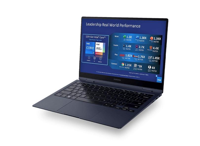 Notebook Conversível Samsung Intel Core i7 1165G7 11ª Geração 16.0 GB de RAM 1024.0 GB 13.0 " Full Touchscreen Windows 10 Galaxy Pro 360