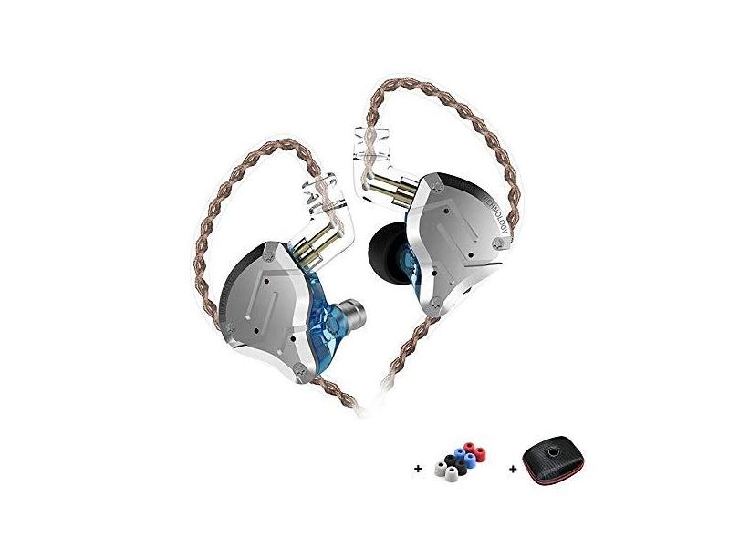 Fone de Ouvido KZ ZS10 Pro sem Microfone (Azul) + Case