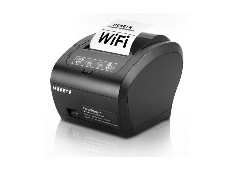 Impressora de recibos munbyn P047-WiFi 80mm com USB para sistema pos