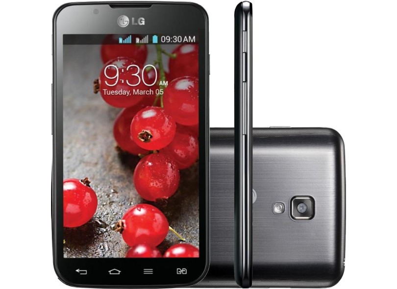 Smartphone LG Optimus L7 II Dual P716 Câmera 8,0 MP 2 Chips 4GB Android 4.1 (Jelly Bean) 3G Wi-Fi