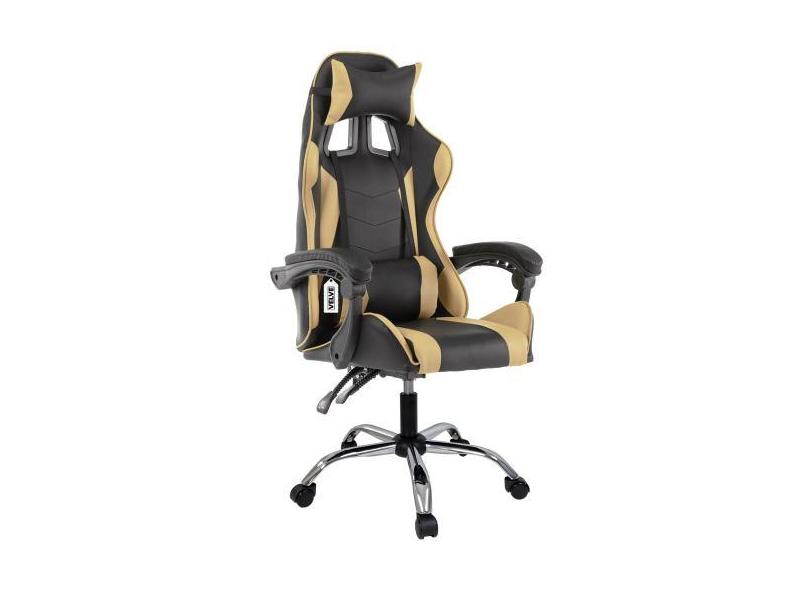 Cadeira Gamer Giratória Com Rodinhas Cg1.10 Dourado - Velve