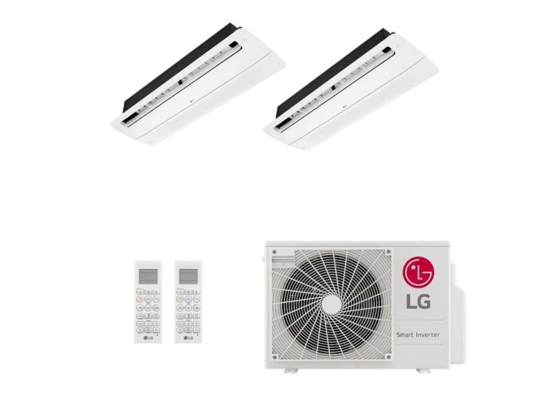 Ar-Condicionado Multi Split Inverter LG 21.000 (1x Evap Cassete 1 Via 9.000 + 1x Evap Cassete 1 Via 18.000) Quente/Frio 220V