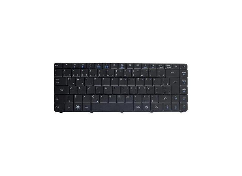 Teclado para Notebook bringIT compatível com Gateway NV42  Preto ABNT2