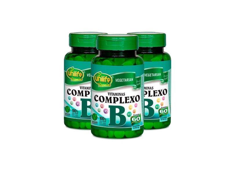 Kit 3x Complexo B 60 Comprimidos Vegano - Unilife Com O Melhor Preço é ...