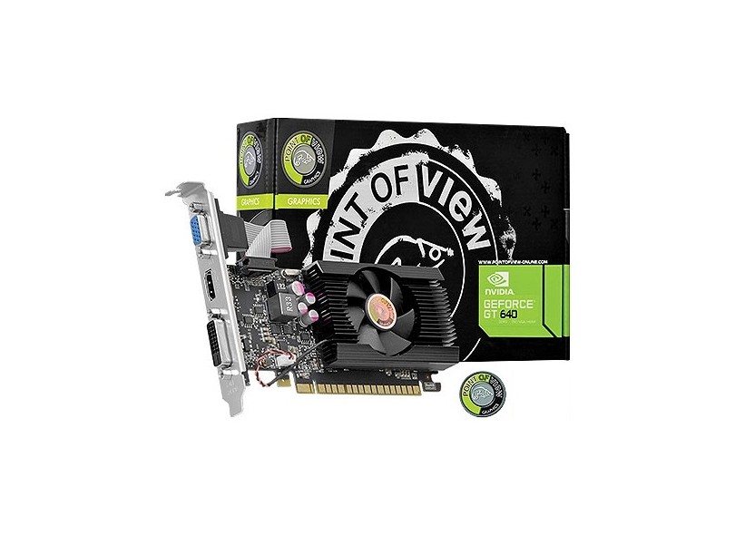Placa de Video NVIDIA GeForce T 640 1 GB DDR3 128 Bits Point Of View VGA-640-C1-1024