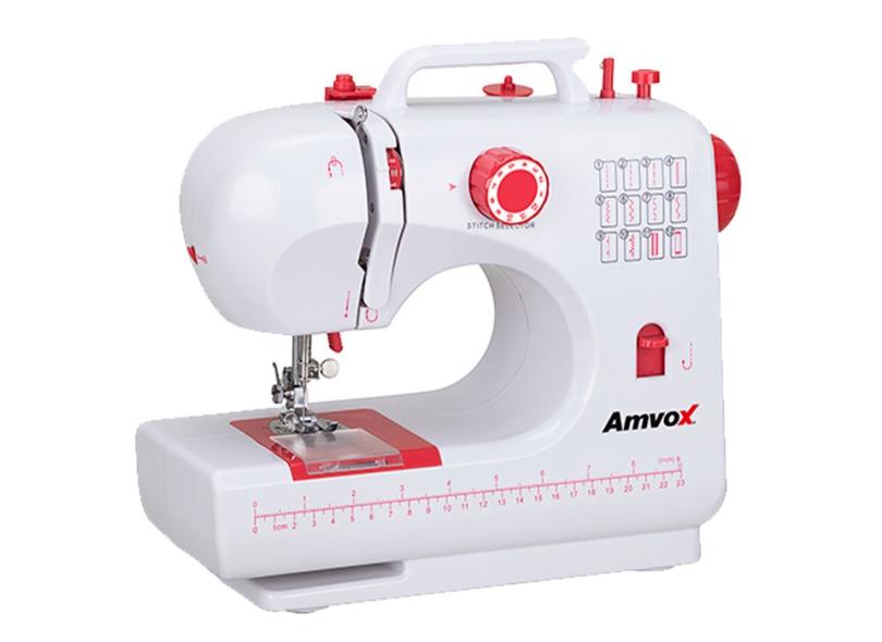 Máquina de Costura Doméstica Portátil Reta AMQ 012 - Amvox