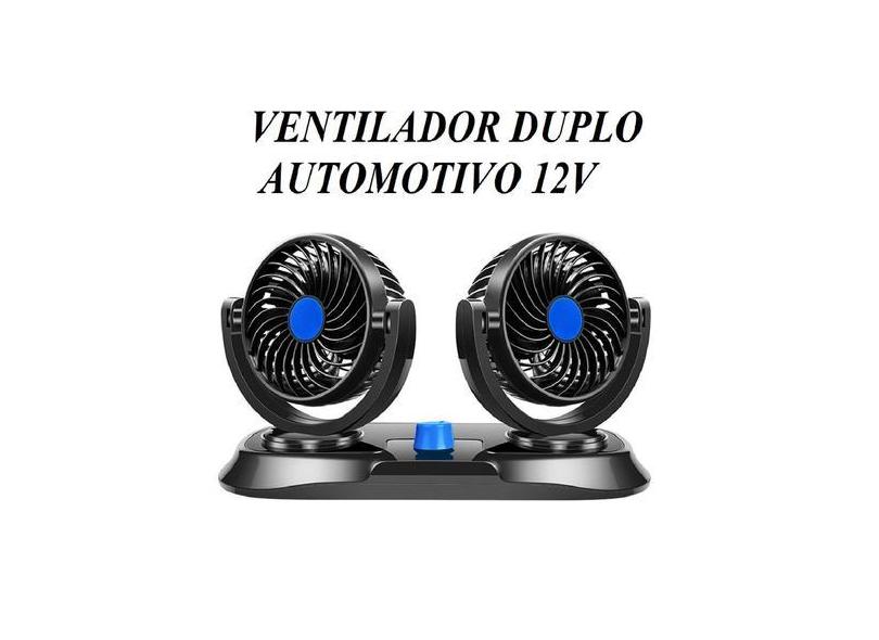 Ventilador Duplo Automotivo Portátil Para Veículos Baixo Ruído Potente