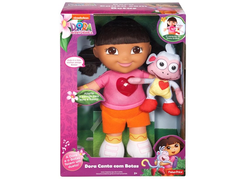 Boneca Dora a Aventureira Canta com Botas Mattel