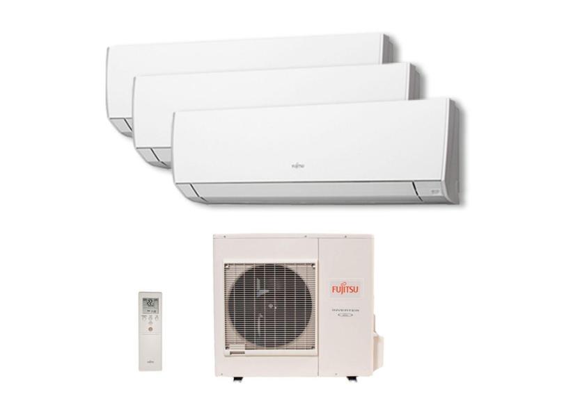 Ar Condicionado Multi Tri Split Inverter Fujitsu 2x9000+1x12000 Btus Quente/Frio 220V 1F AOBG24LAT3