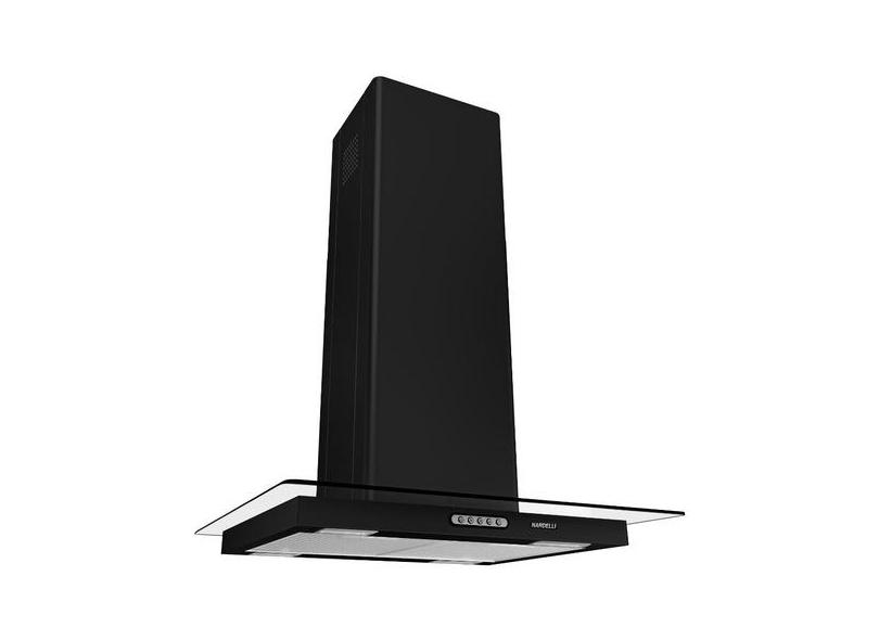 Coifa Nardelli Ilha Black Vidro Reto 60cm