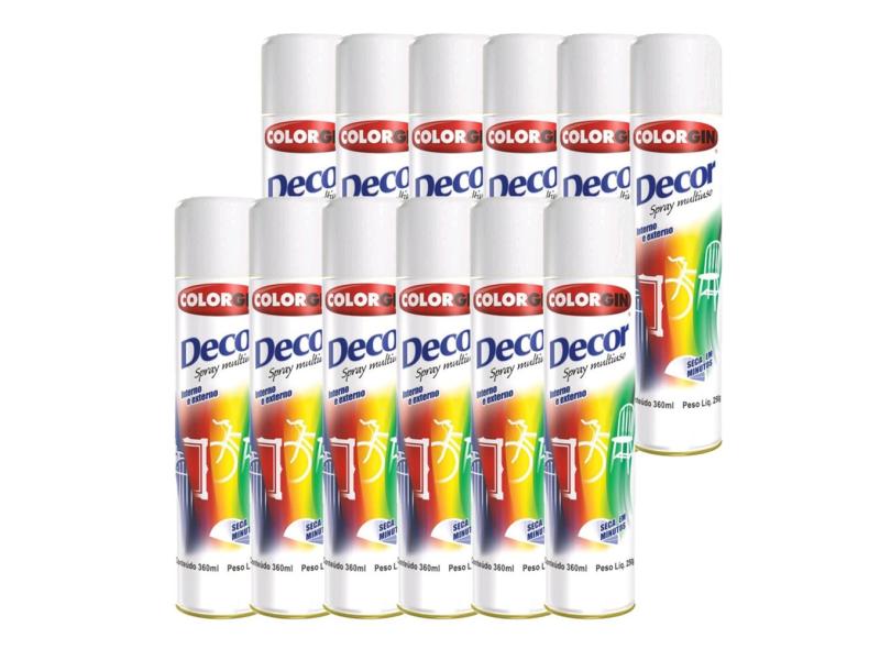Kit 12 Tinta Spray Uso Geral Colorgin - Cor com o Melhor Preço é no Zoom
