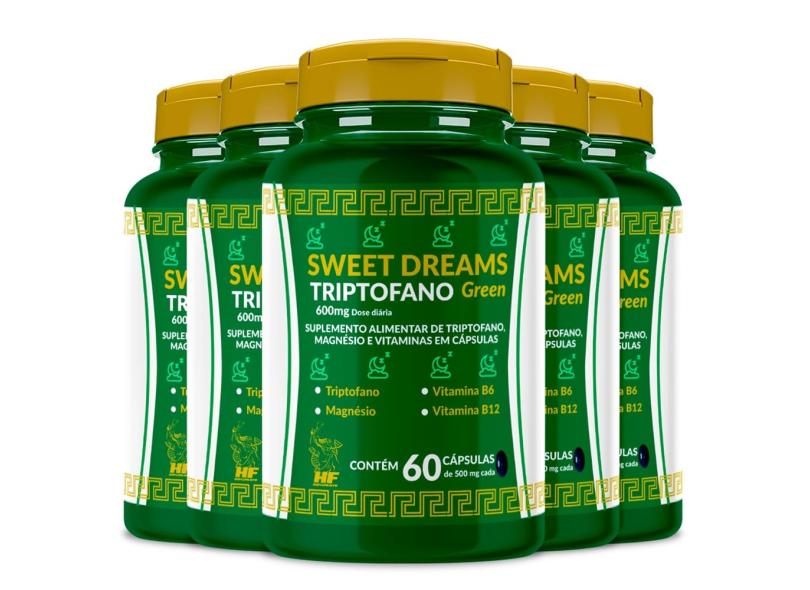 Triptofano Sweet Dreams 650mg Hf Suplements 5x60caps Em Promoção é No