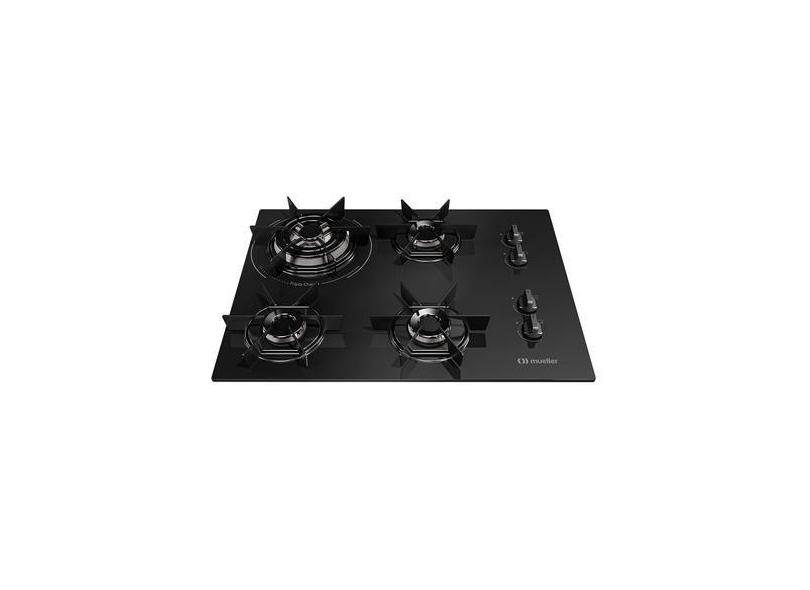 Cooktop Mueller 4 Bocas com Queimador Tripla Chama MCG4BC Bivolt, Bivo