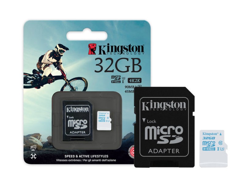 Cartão de Memória Micro SDHC com Adaptador Kingston 32 GB SDCAC/32G