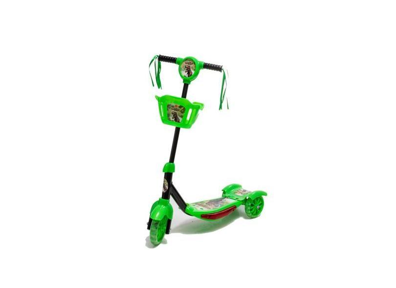 Patinete Verde Para Criança Dm Toys Com Som E Luzes