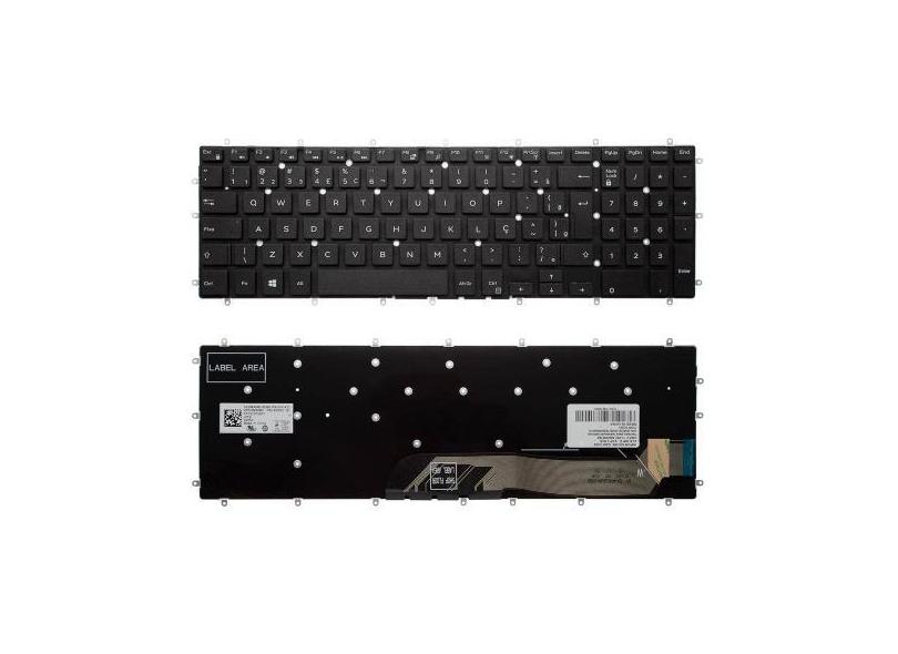 Teclado para Notebook bringIT compatível com Dell Inspiron 15-5575  AB