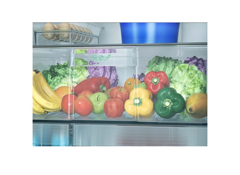 Geladeira Panasonic Econavi Frost Free Inverse 423 Litros Inox NR-BB52PV2X