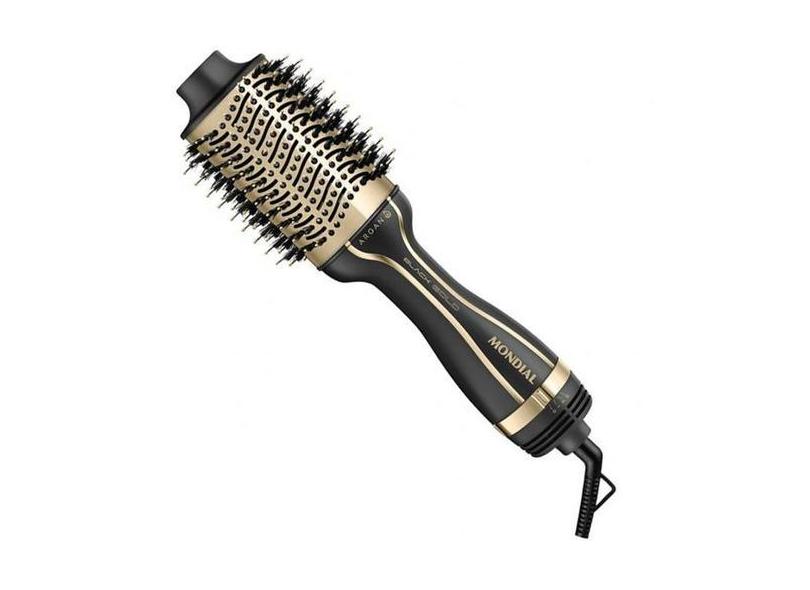 Escova Secadora Mondial Preta Gold Argan Es 15 De 1300W 2 Em 1 Bivolt