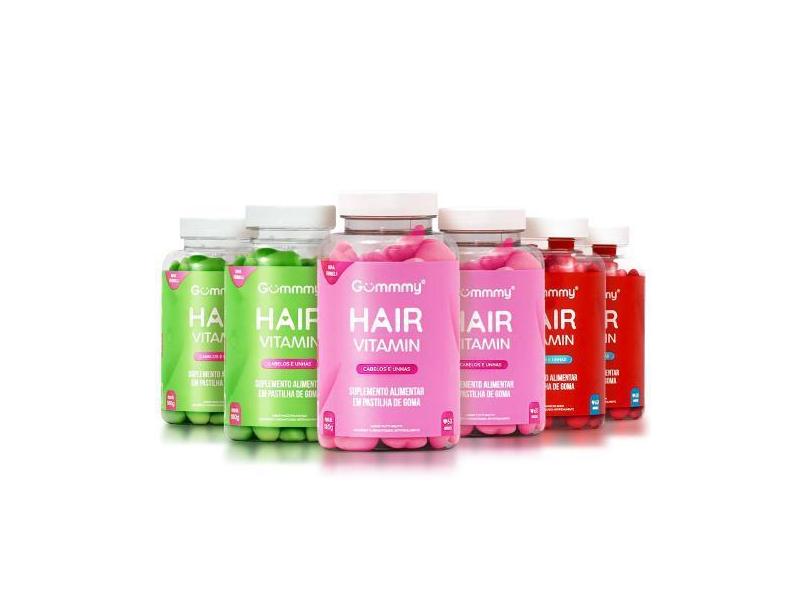 Kit 6 Gummy Hair - Vitamina Para Cabelos E Unhas Em Goma