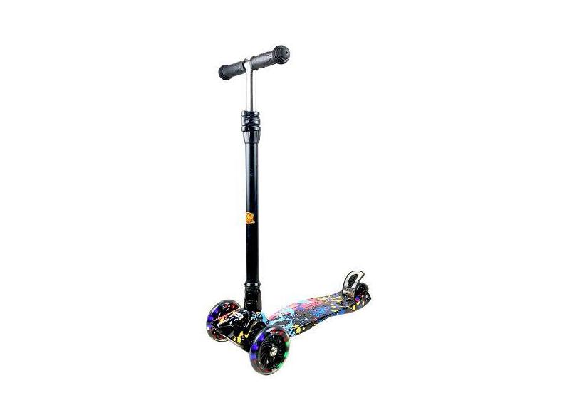 Patinete Flash Radical Trinete 3 Rodas Infantil Com Luz Dm Toys Dmr536