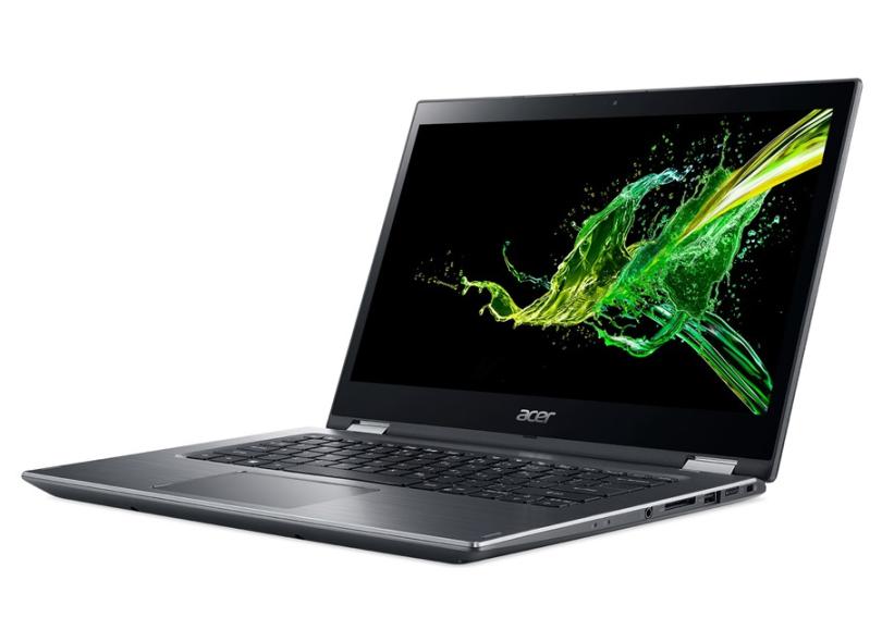 Notebook Conversível Acer Spin 3 Intel Core i7 8550U 8ª Geração 8 GB de RAM 256.0 GB 14 " Windows 10 SP314-51-C3ZZ