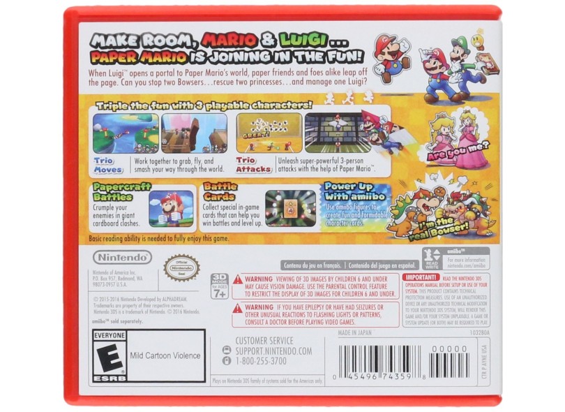 Jogo Mario & Luigi: Paper Jam Nintendo Nintendo 3DS